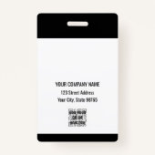 Standard-Barcode-Mitarbeiter für kundenspezifische Ausweis (Rückseite)