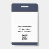 Standard-Barcode-Mitarbeiter für kundenspezifische Ausweis (Rückseite)