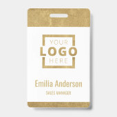 Standard-Barcode-Mitarbeiter-Gold für kundenspezif Ausweis (Vorderseite)