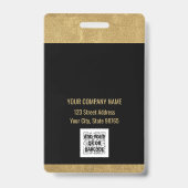 Standard-Barcode-Mitarbeiter-Gold für kundenspezif Ausweis (Rückseite)