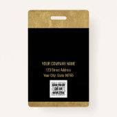 Standard-Barcode-Mitarbeiter-Gold für kundenspezif Ausweis (Rückseite)