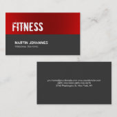 Standard Business Card für Red Gray Personal Train Visitenkarte (Vorne/Hinten)