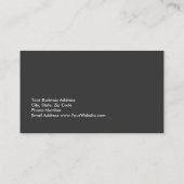 Standard Business Card Graue rote Elegante Standar Visitenkarte (Rückseite)