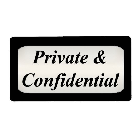 Standard Business Private Large Label (Vorne)