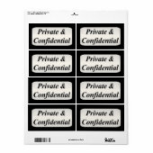 Standard Business Private Large Label (Vorne)