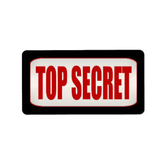 Standard Business Top Secret Medium Label Adressaufkleber