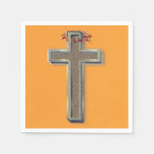 Standard Cocktail Paper Napkins Orange Background Serviette (Vorderseite)