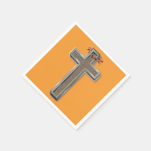 Standard Cocktail Paper Napkins Orange Background Serviette (Ecke)