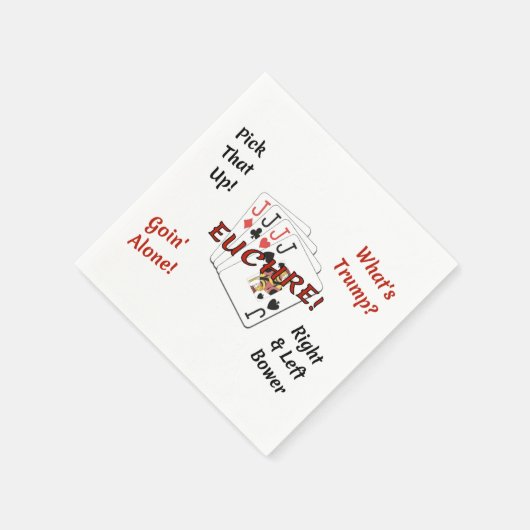 Standard Cocktail Papier Napkins - Euchre! Serviette (Ecke)