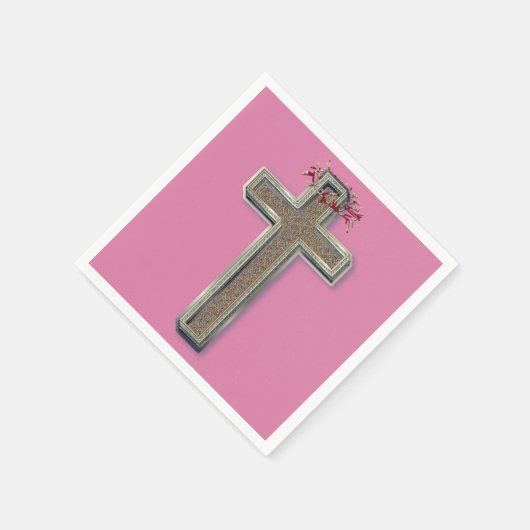 Standard Cocktail Papier Napkins Rosa Hintergrund Serviette (Ecke)