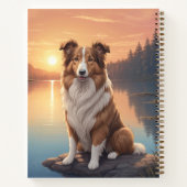 Standard Collie am See Notizblock (Rückseite)