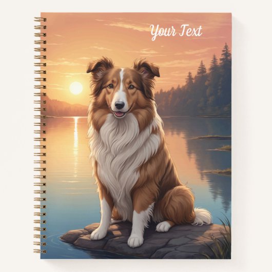 Standard Collie am See Notizblock (Vorderseite)