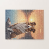 Standard Collie am See Puzzle (Horizontal)