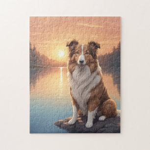 Standard Collie am See Puzzle