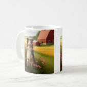 Standard-Collie in der Landwirtschaft Kaffeetasse (Vorderseite Links)