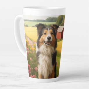 Standard-Collie in der Landwirtschaft Milchtasse