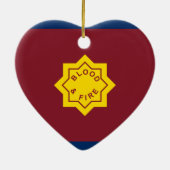 Standard der Heilsarmee, religiöse Flagge Keramik Ornament (Hinten)