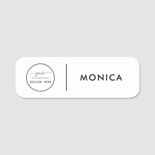 Standard-Firmenlogo Firmenname Name des Mitarbeite Namensschild (Vorderseite)