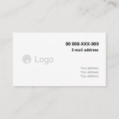 Standard für Ihr Unternehmen Visitenkarte (Rückseite)