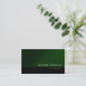 Standard-Green Black Business Card Visitenkarte (Stehend Vorderseite)