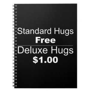 Standard, Hugs, Free Deluxe Hugs, $1.00, Joke, Fun Notizblock