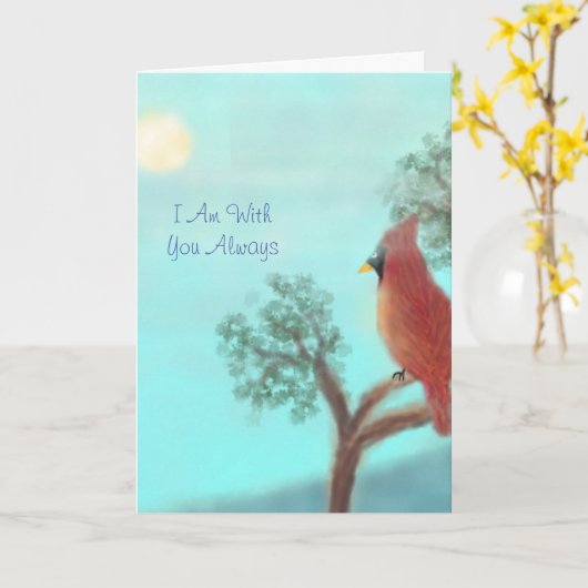 Standard "Ich bin immer bei Ihnen" Karte (Gelbe Blume)