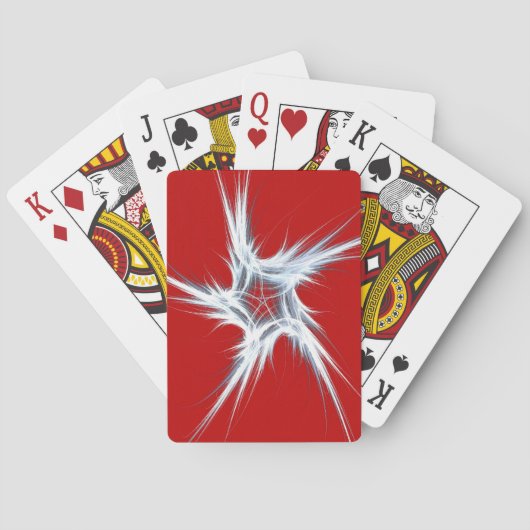 Standard-Index Abstrakte Rot/Weiß-Karten Spielkarten (Rückseite)