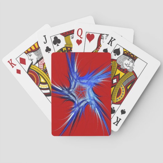 Standard-Index Abstrakte Rot/Weiß-Karten Spielkarten (Rückseite)