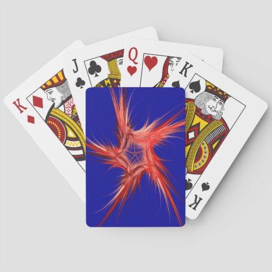Standard-Index Abstrakte Rot/Weiß-Karten Spielkarten (Rückseite)