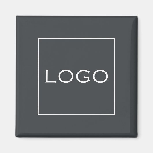 Standard individuelles Logo auf Anthrazitgrauem Hi Magnet (Vorne)