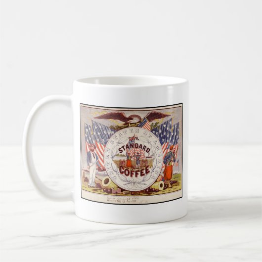 Standard-Kaffee - Vintage-Werbung Kaffeetasse (Links)