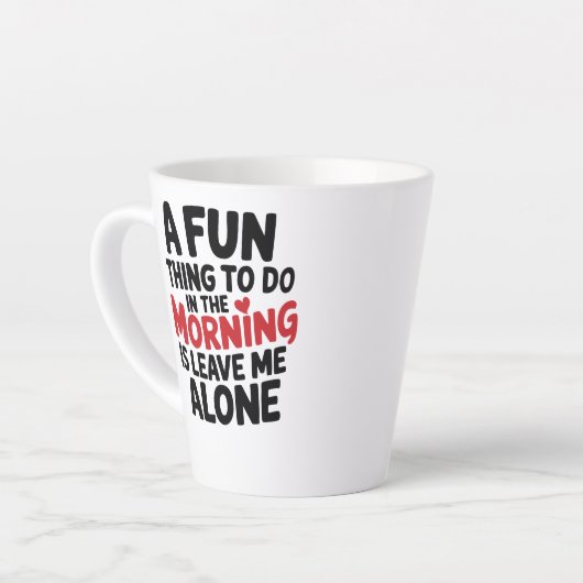 Standard Latte Mug - Leave me Alone Milchtasse (Linke Ecke)