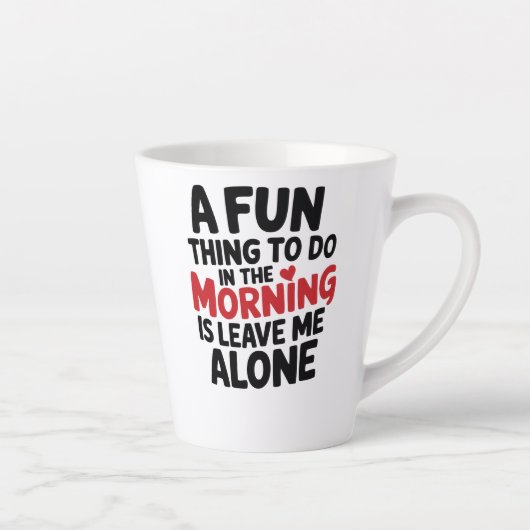 Standard Latte Mug - Leave me Alone Milchtasse (Rechts)