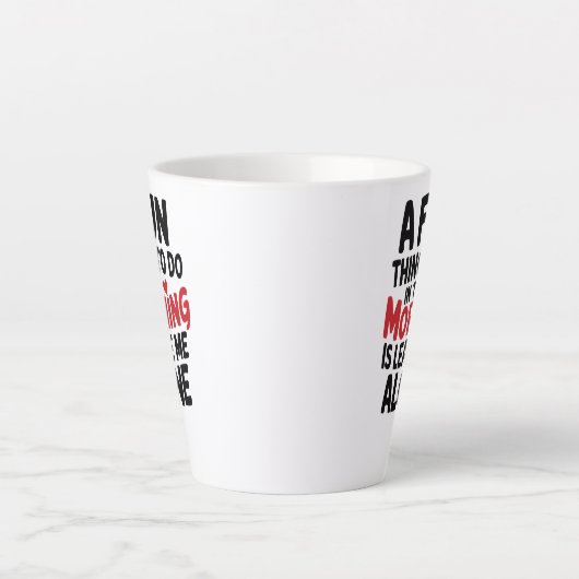 Standard Latte Mug - Leave me Alone Milchtasse (Vorderseite)