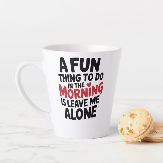 Standard Latte Mug - Leave me Alone Milchtasse (Beispiel)