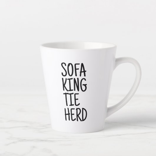 Standard Latte Mug - Sofa King Tie Herd Milchtasse (Rechts)