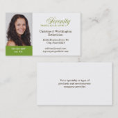 Standard-Logo für ein benutzerdefiniertes, grünes Visitenkarte (Vorne/Hinten)