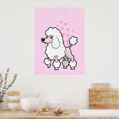 Standard/Miniatur/Spielzeug-Poodle-Liebe (Showschn Poster (Küche)