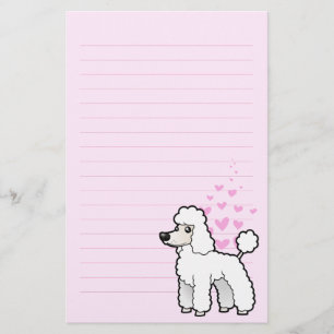 Standard-/Miniatur-/Spielzeug-Pudel-Liebe (Welpe Briefpapier