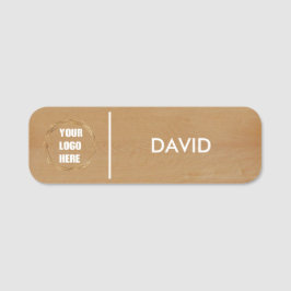 Standard-Mitarbeiter-Nam für das Logo "Custom Wood Namensschild