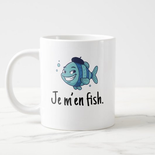 Standard Mug - Je m'en fish Jumbo-Tasse (Links)