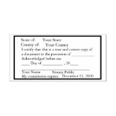 Standard Notary Public Copy Briefmarke Permastempel (Design)