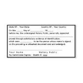 Standard Notary Public Recognition Briefmarke Permastempel (Design)