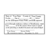 Standard Notary Public Recognition Briefmarke Permastempel (Design)