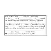 Standard Notary Public Recognition Custom Permastempel (Design)