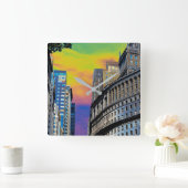 Standard Oil Gebäude New York City USA Poster Quadratische Wanduhr (Zuhause)