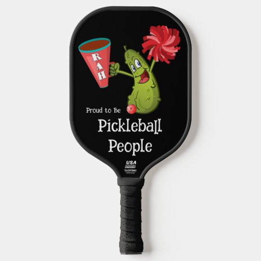 Standard Pickleball Paddle, schwarz, lustig Schläger (Vorderseite)