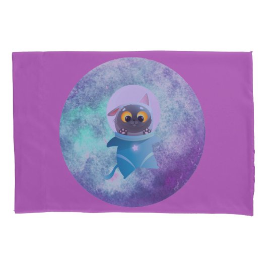 Standard-Pillowcase-Single für Weltraumkatzen Kissenbezug (Vorderseite)