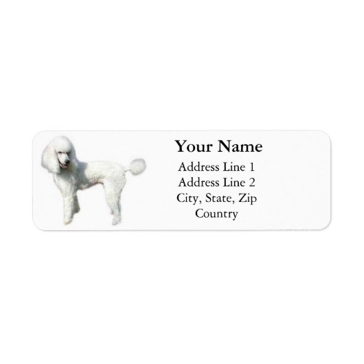 Standard-Poodle-Adressbezeichnungen (Vorne)