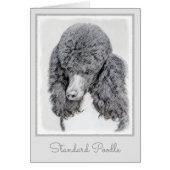 Standard Poodle Black Parti Painting - Dog Art (Vorne)